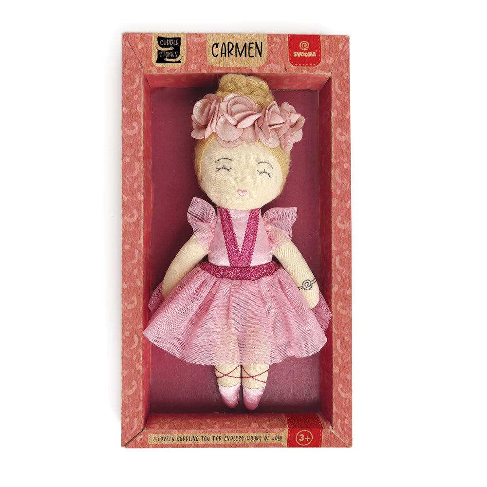 Svoora medžiaginė lėlė balerina, 20 cm – Pupuliuk.lt