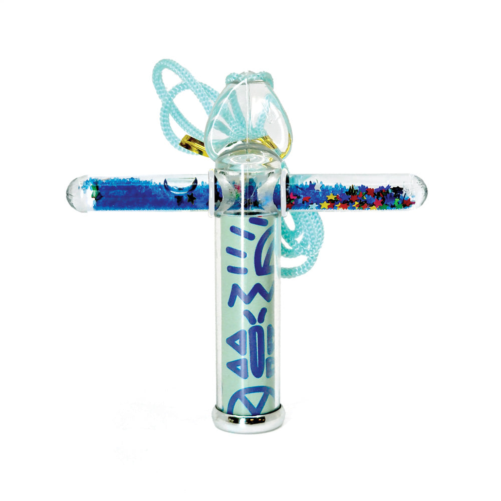 Svoora kaleidoskopas su tūbele, Mėlyni raštai, 10 cm – Pupuliuk.lt