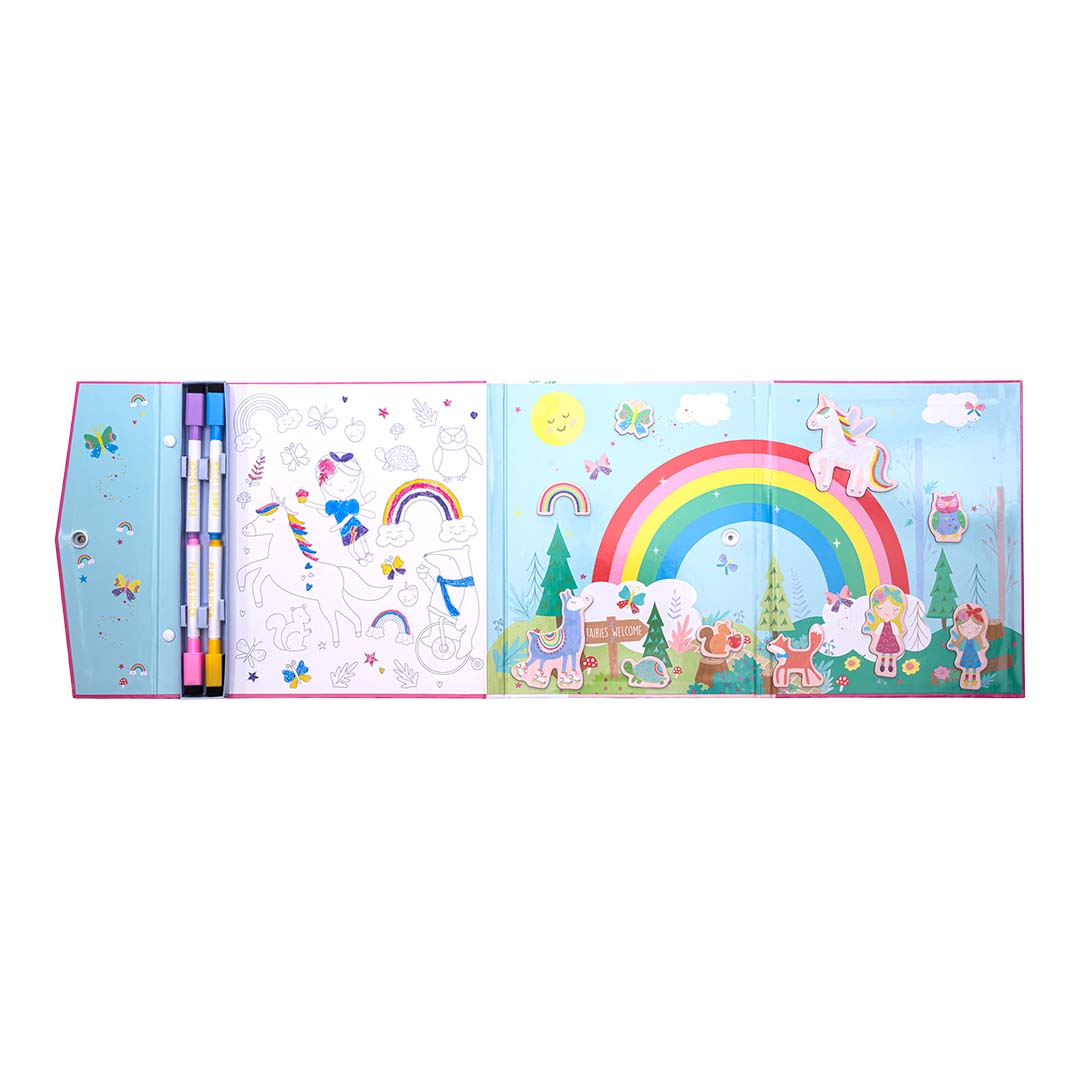 Magnetinė scena 4 in 1, Vaivorykštės fėja – Pupuliuk.lt