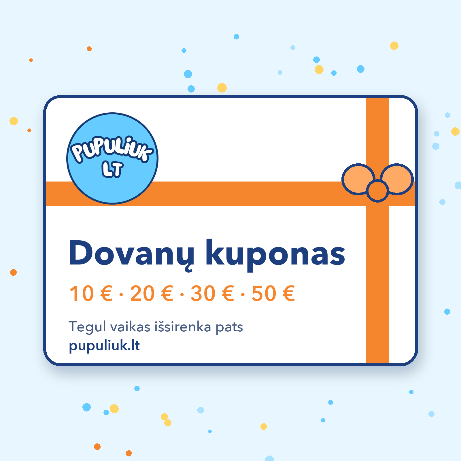 Pupuliuk.lt dovanų kuponas