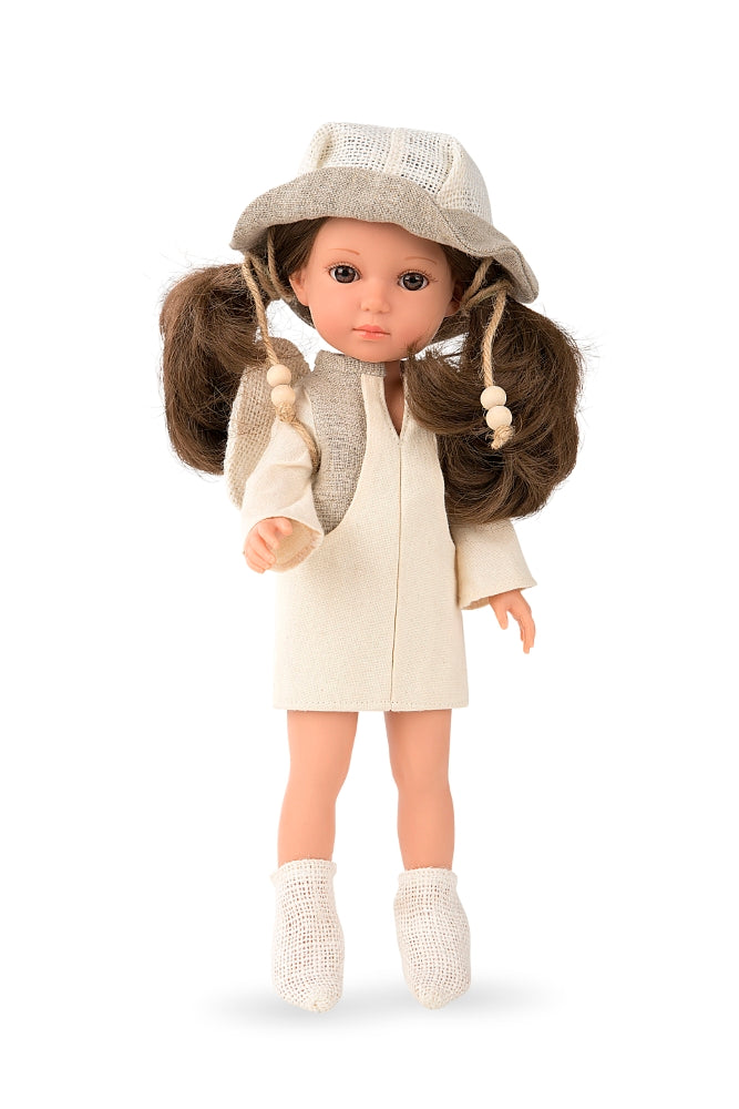 Lėlytė Carole su lininiais rūbeliais, 36 cm – Pupuliuk.lt