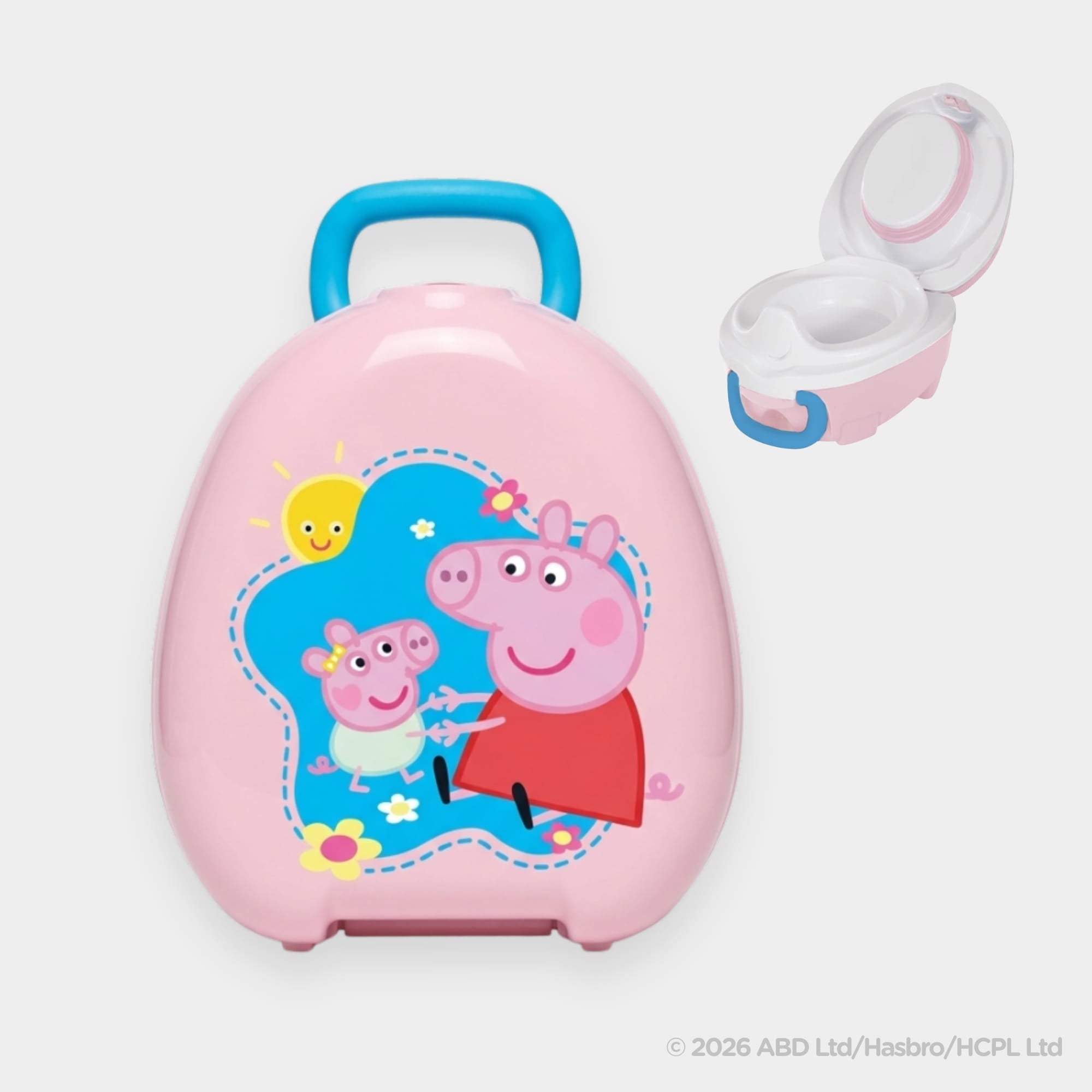 Mokomasis nešiojamas naktipuodis Peppa Pig, švelniai rausva – Pupuliuk.lt