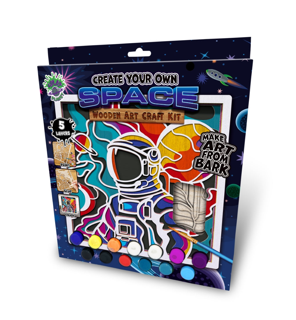 Splat Planet medinis 3D spalvinimo paveikslas, Kosmosas – Pupuliuk.lt