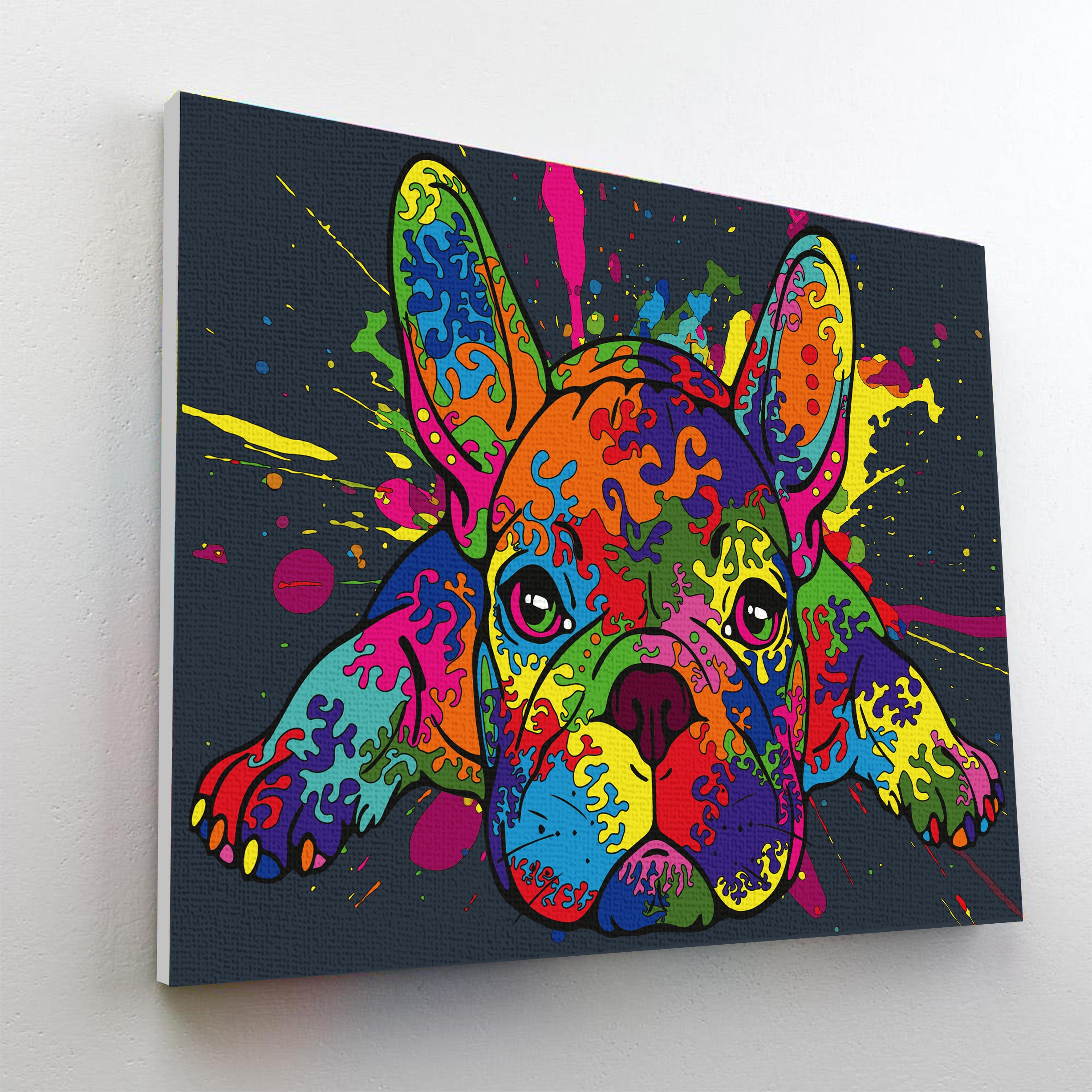 Splat Planet tapyba pagal skaičius, PRANCŪZŲ BULDOGAS 30x40 cm – Pupuliuk.lt