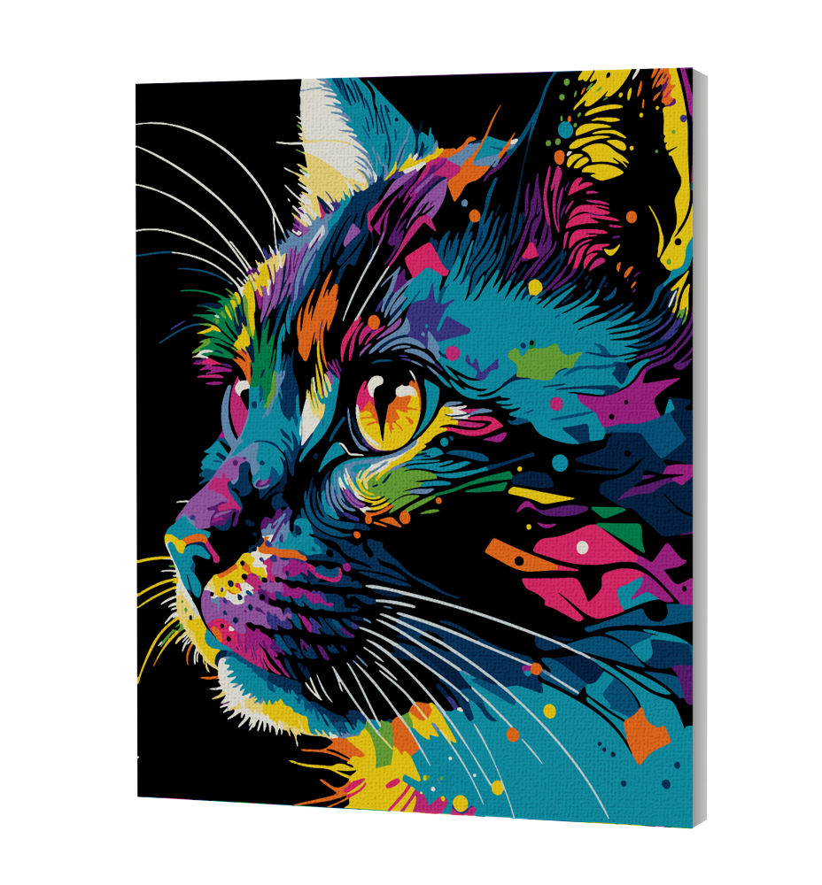 Splat Planet tapyba pagal skaičius, RYŠKI KATYTĖ 30x40 cm – Pupuliuk.lt