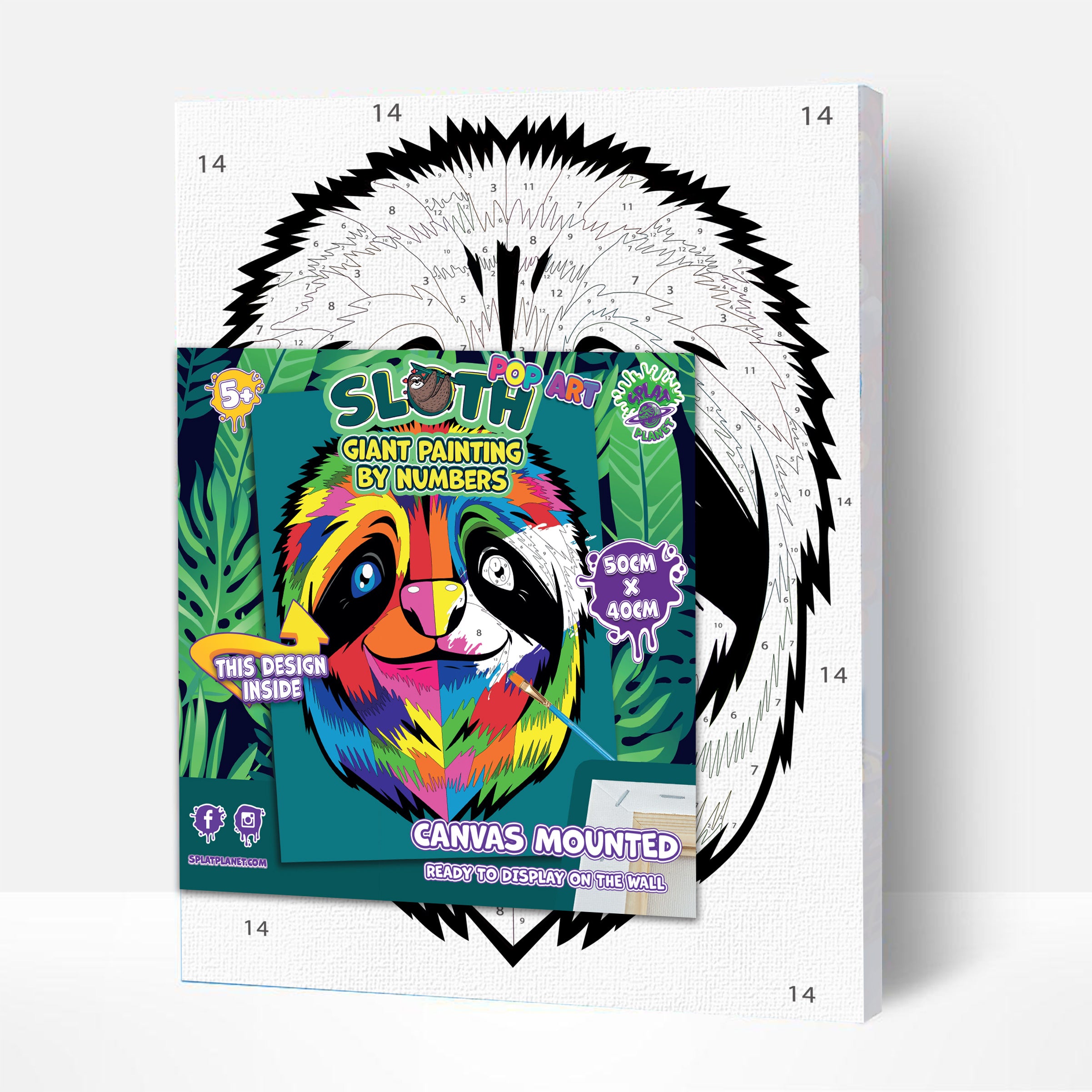 Splat Planet tapyba pagal skaičius, TINGINYS 30x40 cm – Pupuliuk.lt