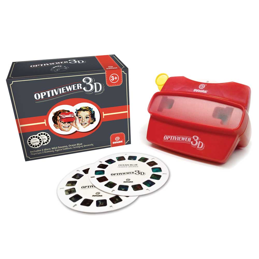 Svoora retro 3D akiniai Optiviewer su 2 diskais – Pupuliuk.lt