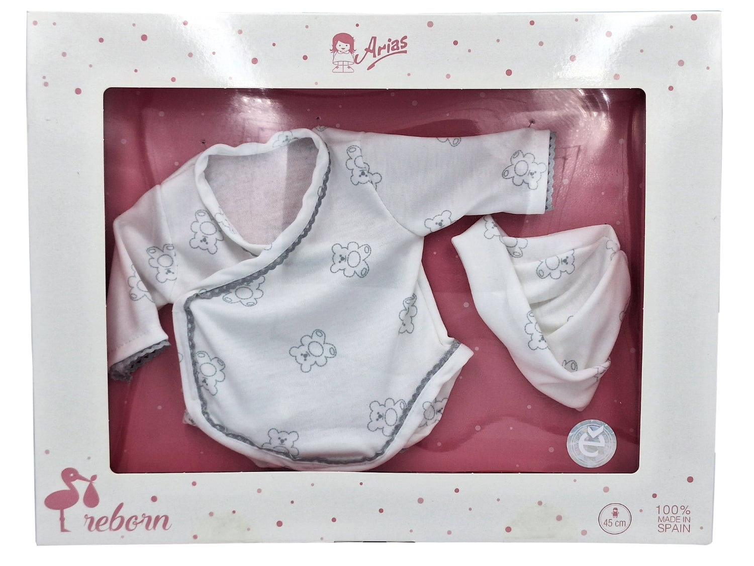 Arias lėlės kūdikio rūbeliai, 40 cm – Pupuliuk.lt