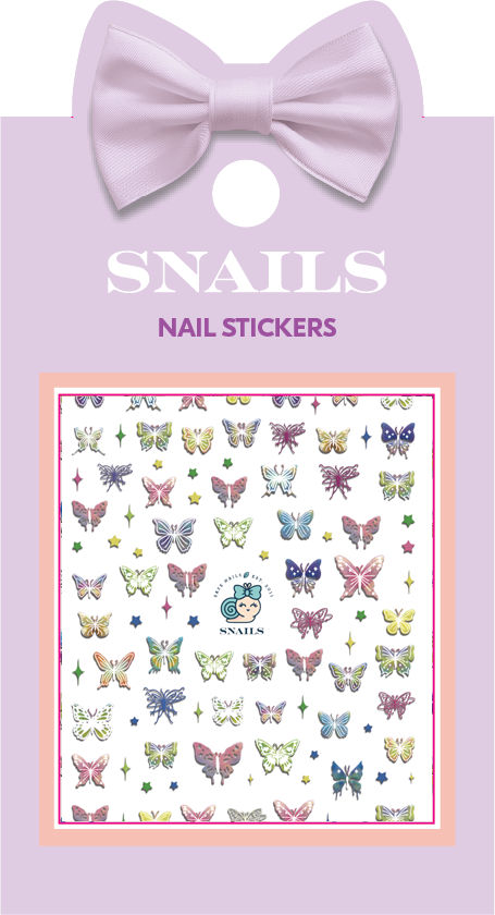 Snails nagų lipdukai, Drugelių pieva – Pupuliuk.lt