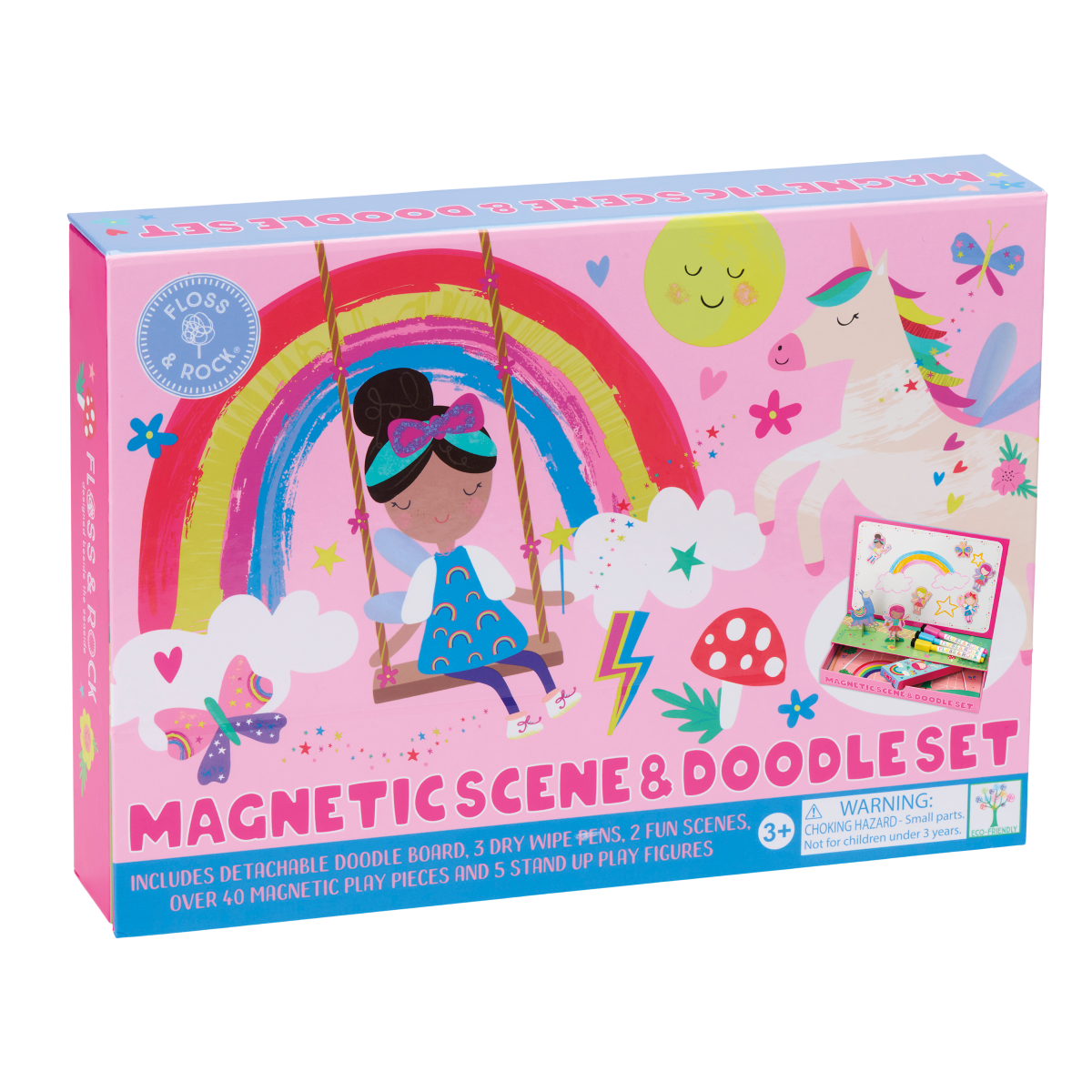 Magnetinis žaidimas ir piešimo rinkinys, Vaivorykštės fėja – Pupuliuk.lt
