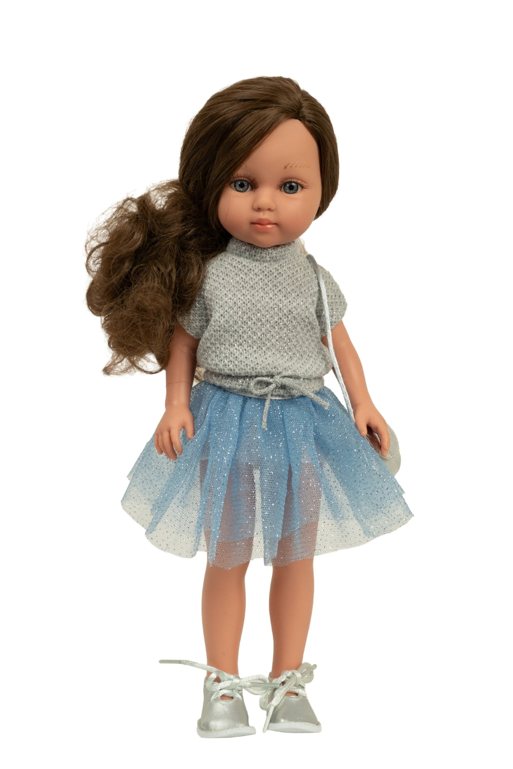 Arias lėlė mergaitė Carlota mėlynu sijonėliu, 36 cm – Pupuliuk.lt