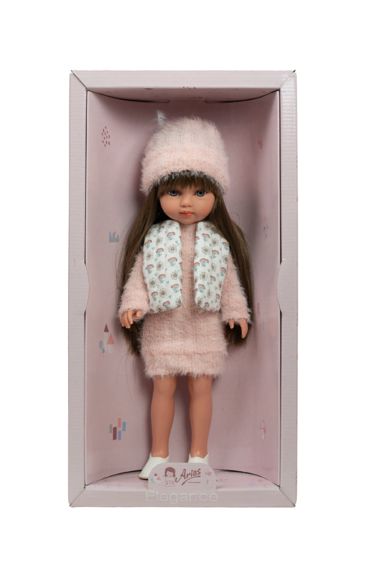 Arias lėlė mergaitė Carlota pūkuota suknele, 36 cm – Pupuliuk.lt