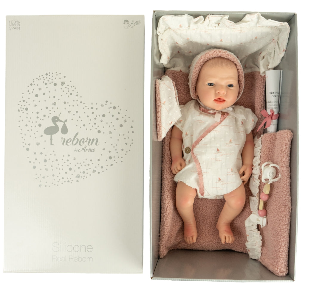 Arias silikoninė Reborn lėlė kūdikėlis, mergaitė 40 cm – Pupuliuk.lt