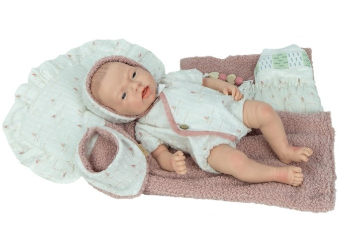 Arias silikoninė Reborn lėlė kūdikėlis, mergaitė 40 cm – Pupuliuk.lt
