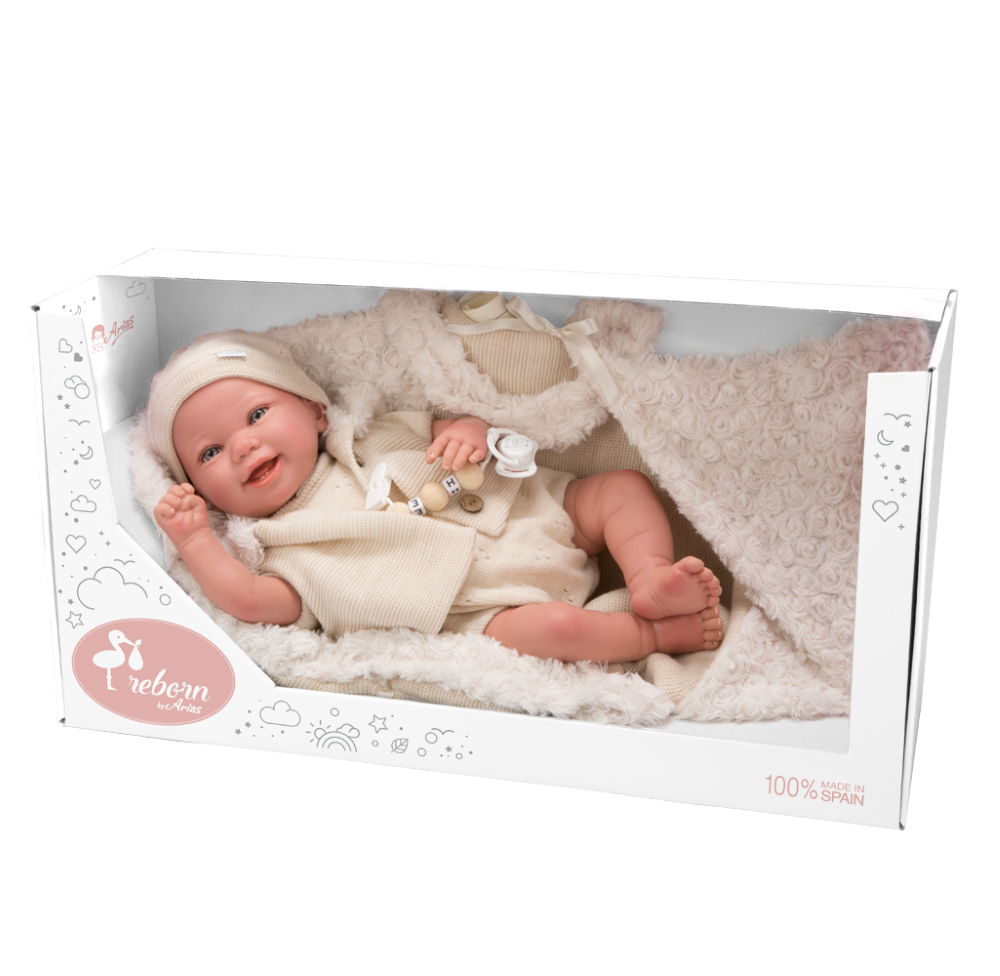 Arias Reborn kūdikėlis, 45 cm – Pupuliuk.lt