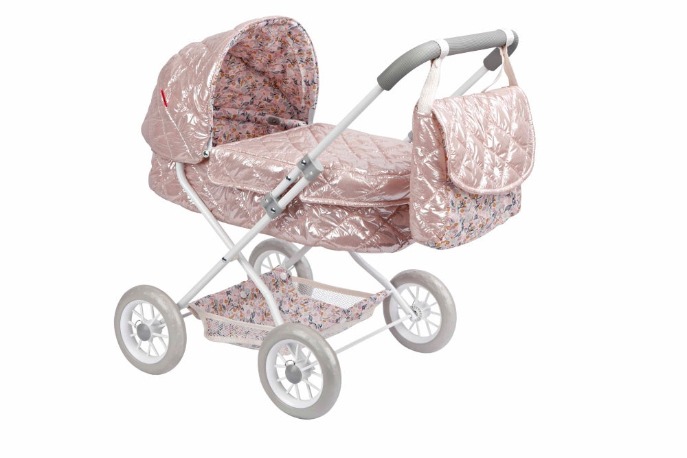 Arias lėlės kūdikio vežimėlis, blizgantis, 55 cm – Pupuliuk.lt
