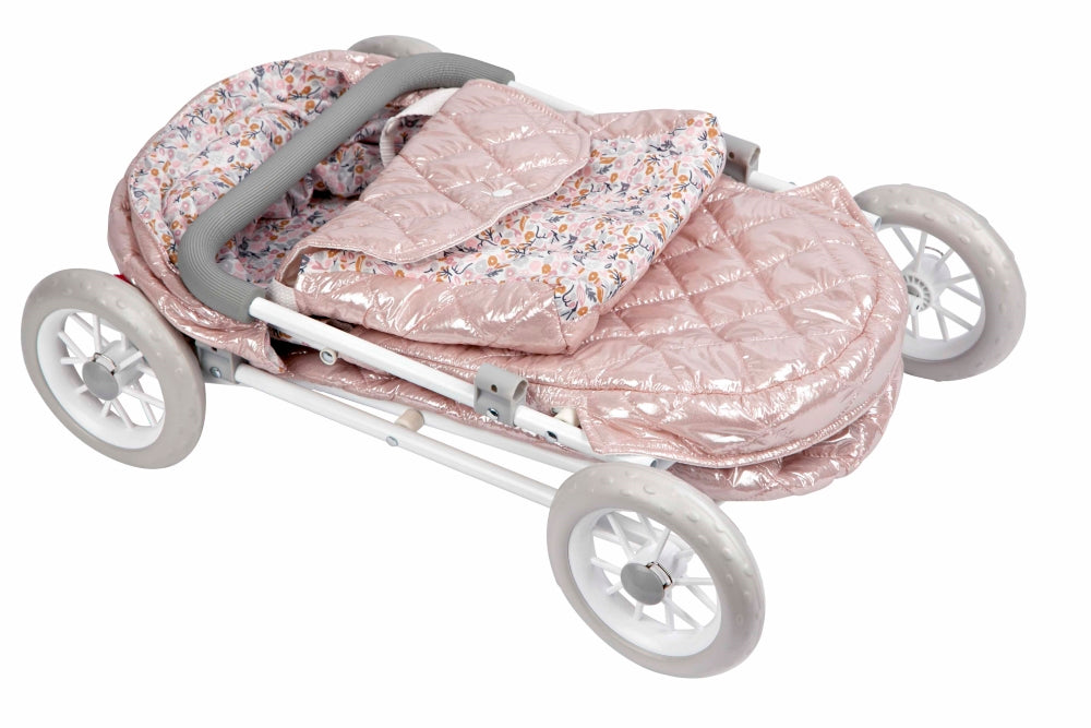 Arias lėlės kūdikio vežimėlis, blizgantis, 55 cm – Pupuliuk.lt