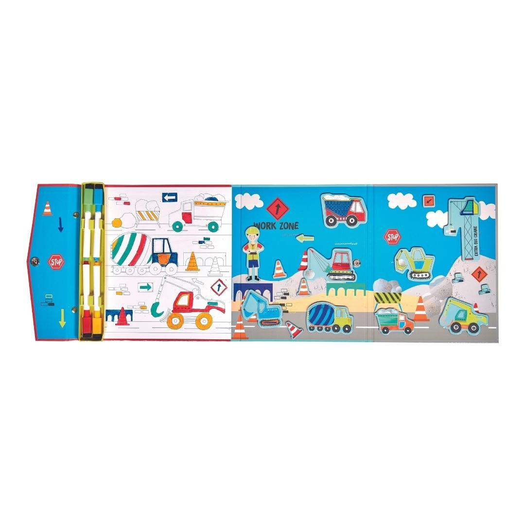 Magnetinė scena 4 in 1, Statybos – Pupuliuk.lt