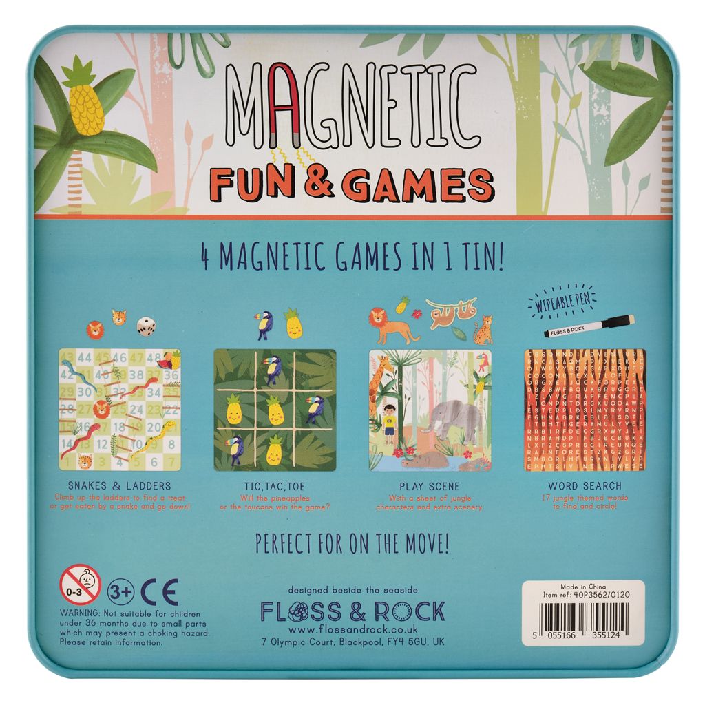 Magnetinis žaidimas, Džiunglės 4 in 1 – Pupuliuk.lt