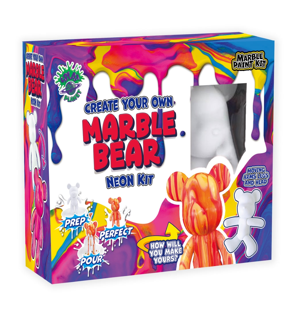 Splat Planet kūrybinis rinkinys Marble Bear, neonas – Pupuliuk.lt
