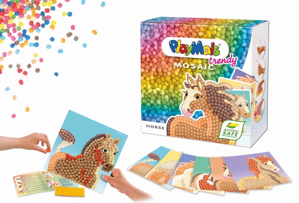 PlayMais žaidimas mozaika 3000, Žirgai – Pupuliuk.lt