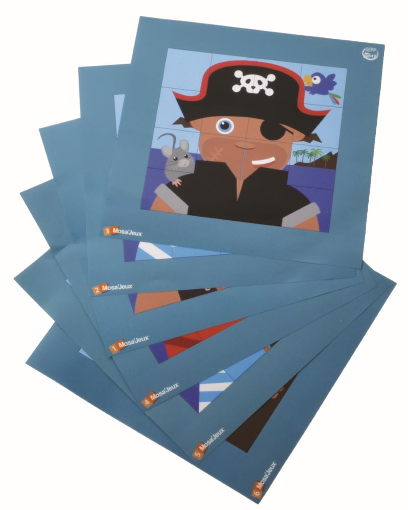 SEPP magnetinių mozaikų rinkinys Piratai, 6 vaikams – Pupuliuk.lt
