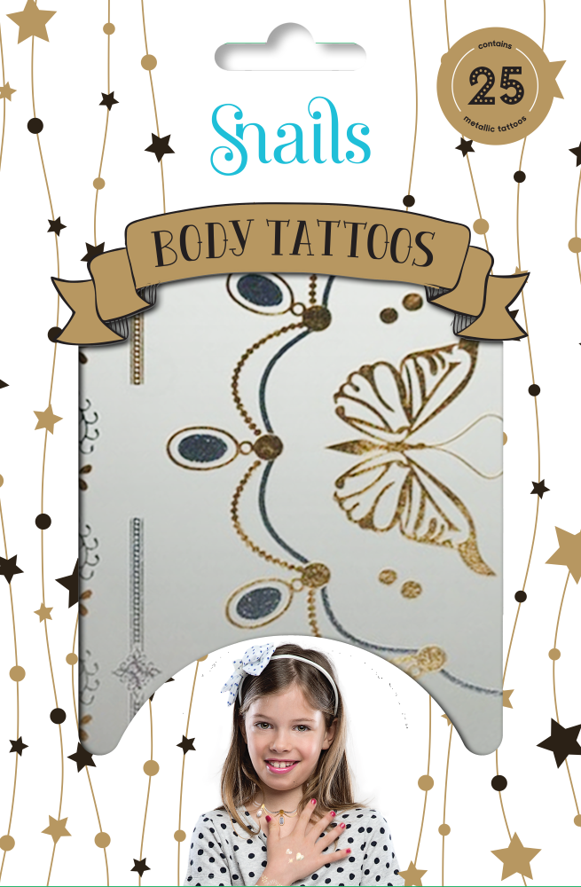 Snails Kūno Tatuiruotė Metalika – Pupuliuk.lt