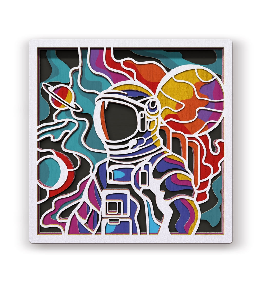 Splat Planet medinis 3D spalvinimo paveikslas, Kosmosas – Pupuliuk.lt