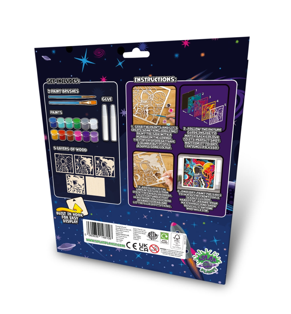 Splat Planet medinis 3D spalvinimo paveikslas, Kosmosas – Pupuliuk.lt