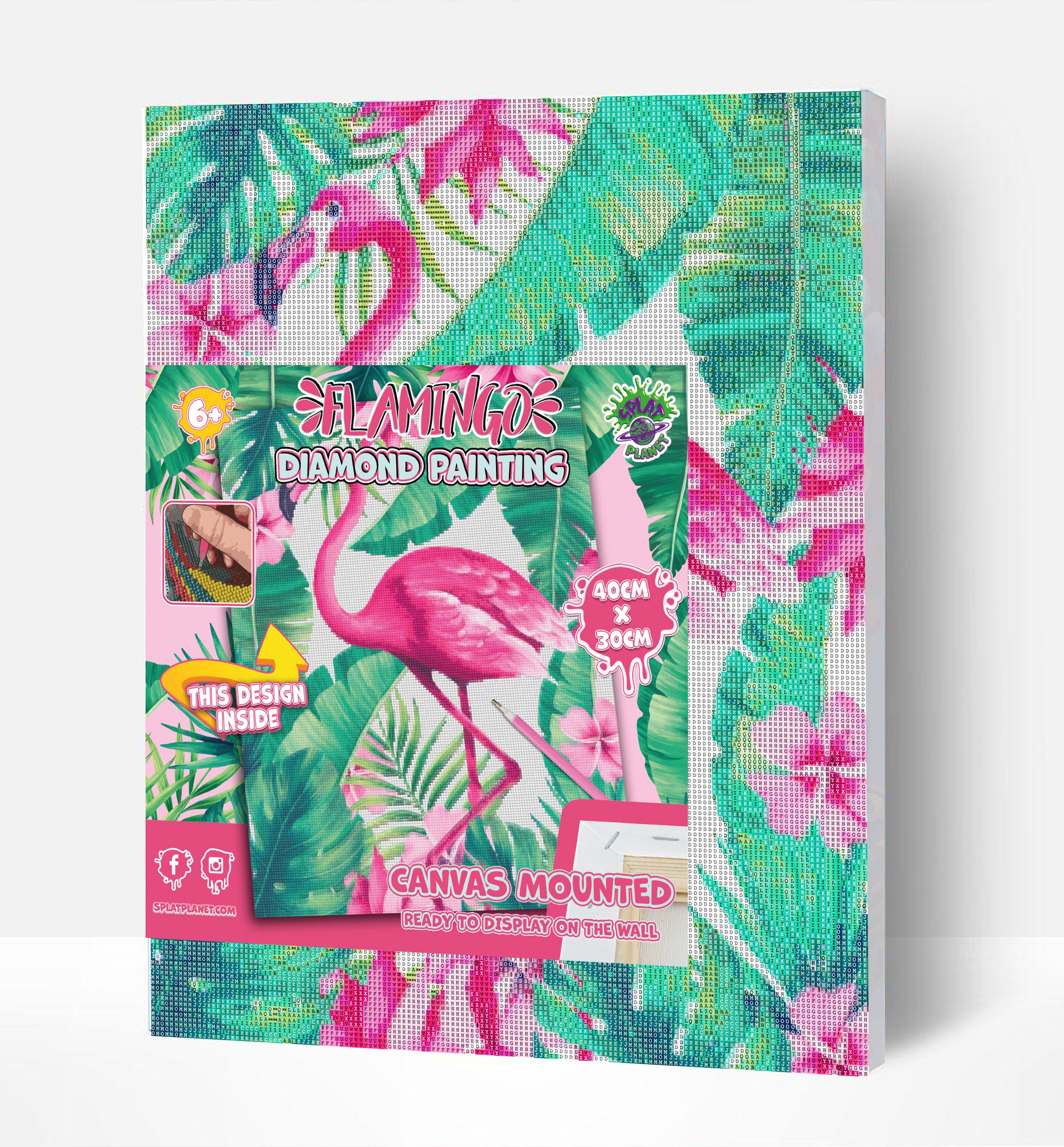 Splat Planet deimantinė dėlionė FLAMINGAS 30x40 cm – Pupuliuk.lt