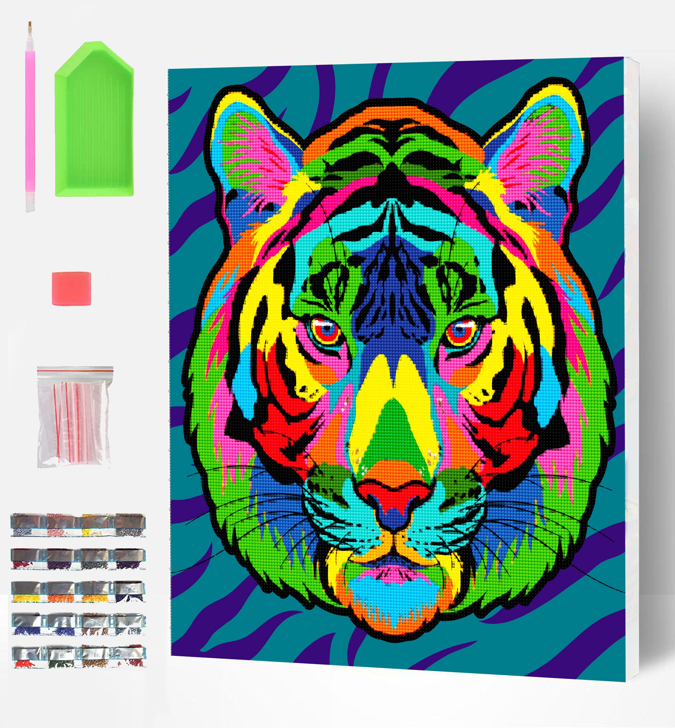 Splat Planet deimantinė dėlionė POP TIGRAS 30x40 cm – Pupuliuk.lt