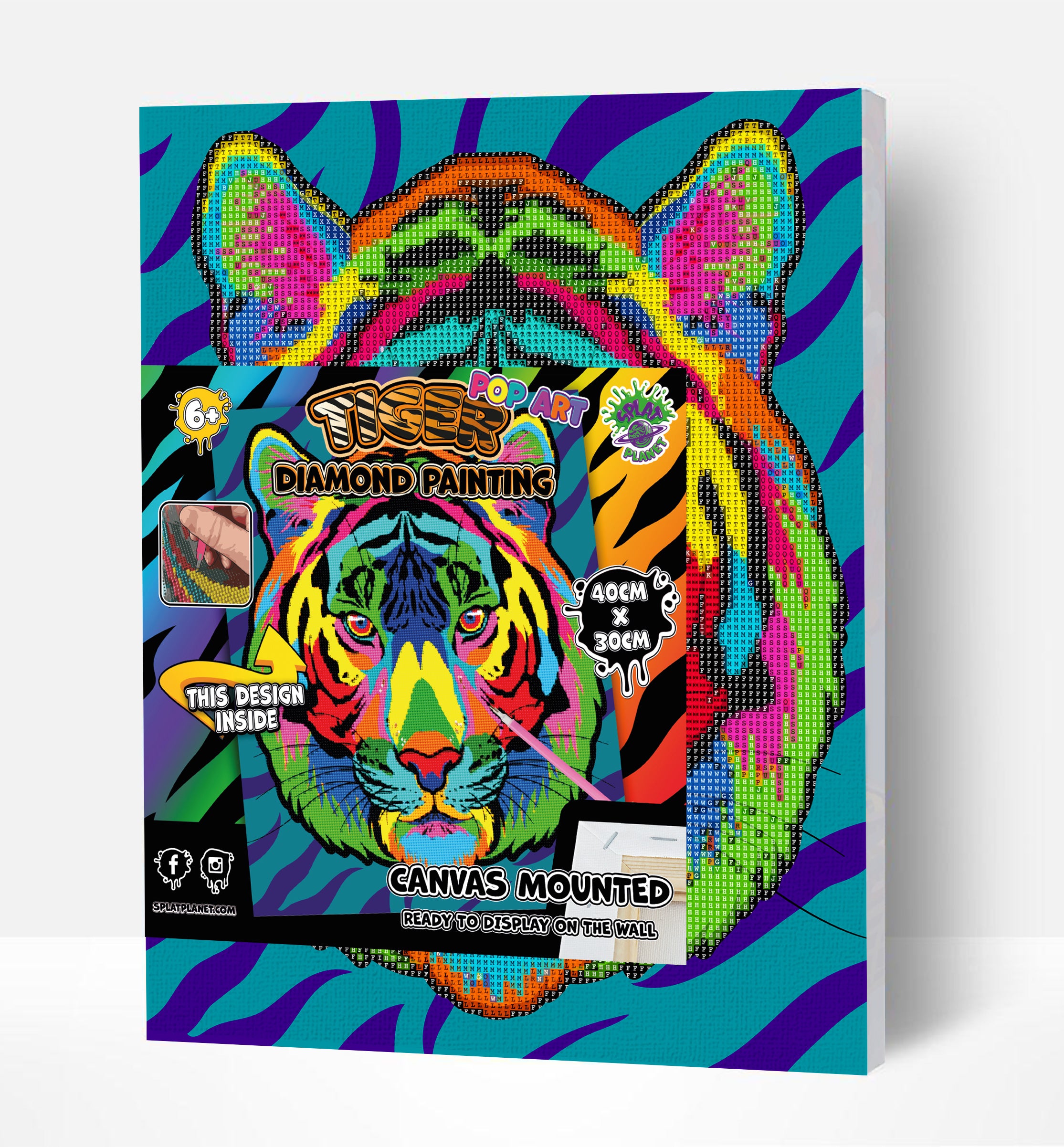 Splat Planet deimantinė dėlionė POP TIGRAS 30x40 cm – Pupuliuk.lt
