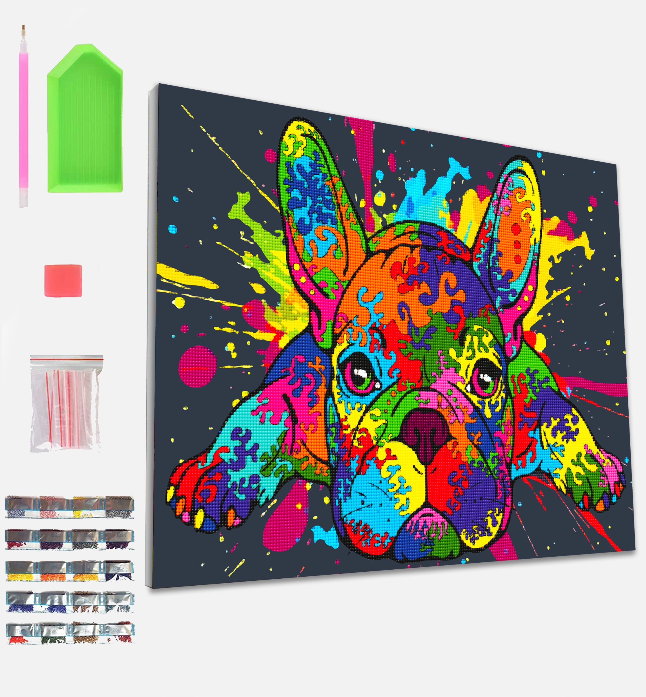 Splat Planet deimantinė dėlionė PRANCŪZŲ BULDOGAS 30x40 cm – Pupuliuk.lt