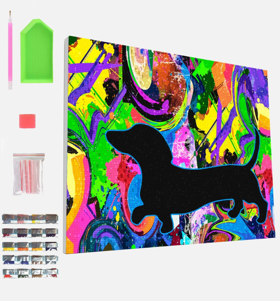 Splat Planet deimantinė dėlionė ŠUO TAKSAS 30x40 cm – Pupuliuk.lt