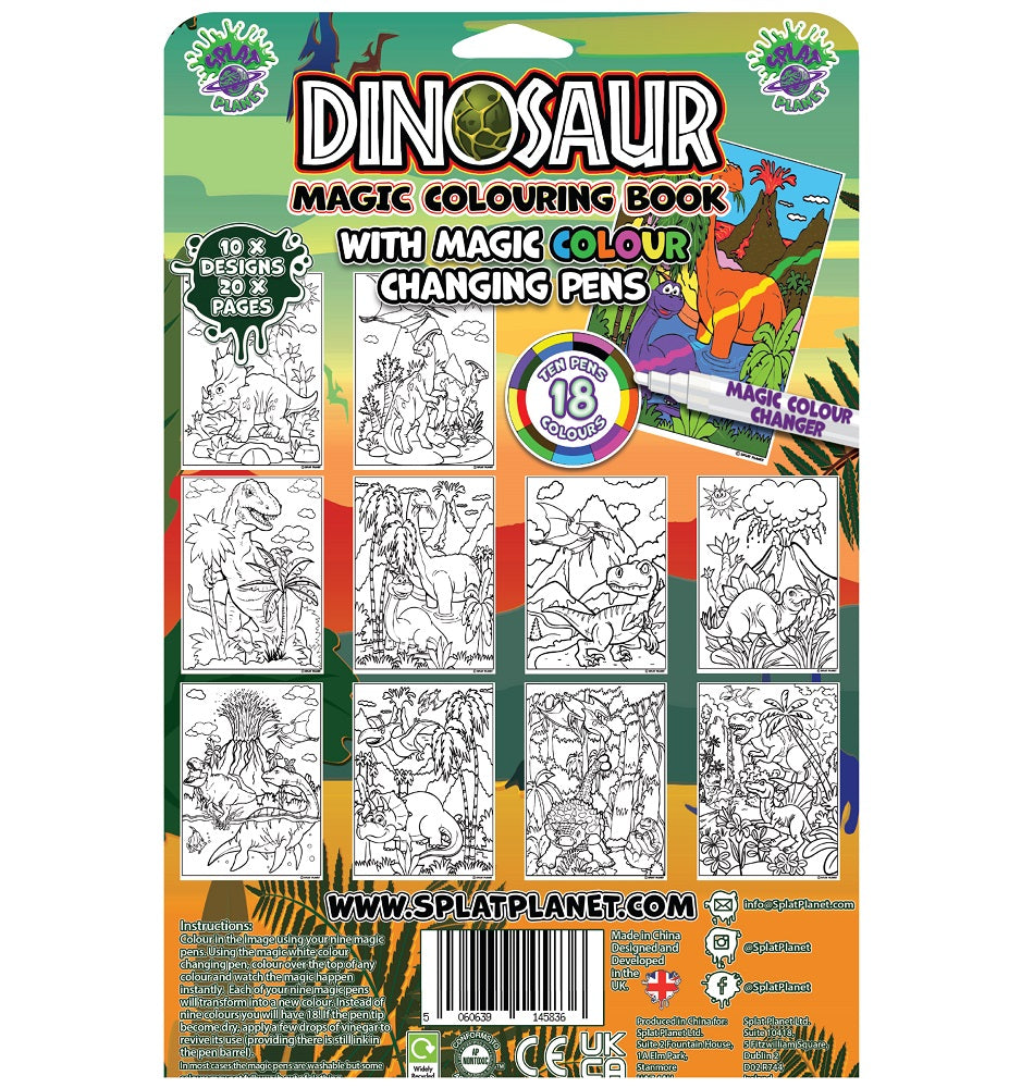 Splat Planet magiška spalvinimo knygelė DINOZAURAI – Pupuliuk.lt