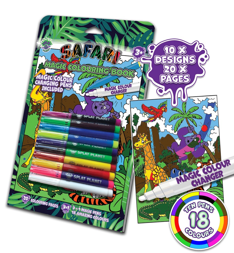 Splat Planet magiška spalvinimo knygelė SAFARI – Pupuliuk.lt