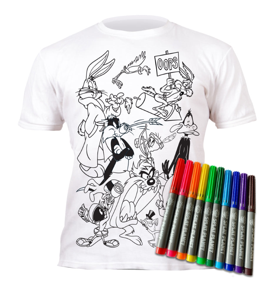 Splat Planet marškinėliai su flomasteriais Looney Tunes – Pupuliuk.lt