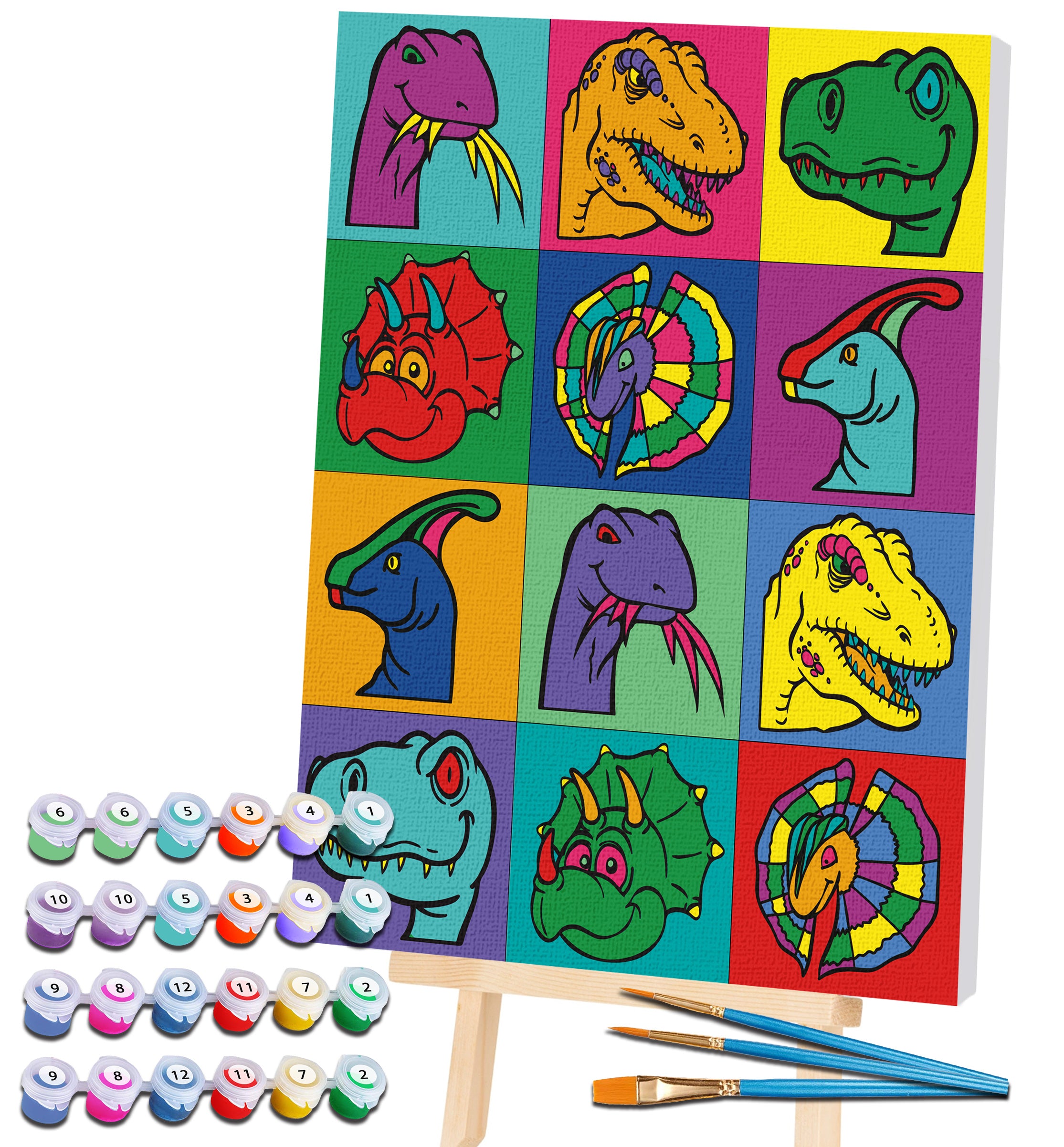 Splat Planet tapyba pagal skaičius, DINOZAURAS 30x40 cm – Pupuliuk.lt