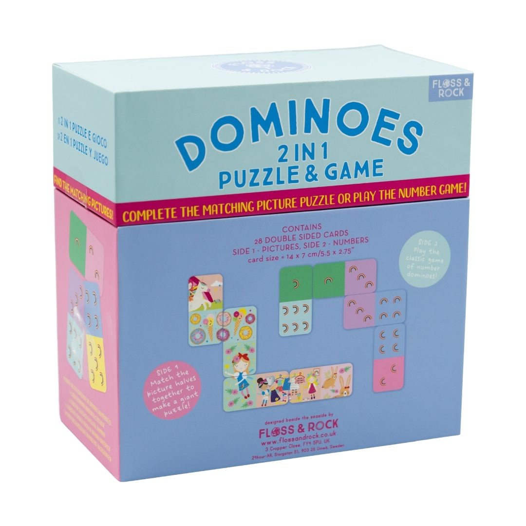 Žaidimas domino-dėlionė 2in1, Vaivorykštės fėja – Pupuliuk.lt